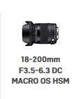18-200mm F3.5-6.3 DC MACRO OS HSM