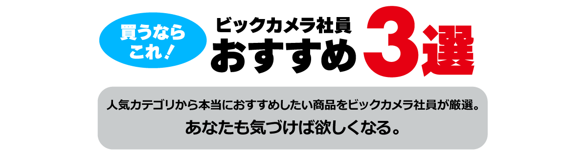 ビックカメラ社員おすすめ3選
