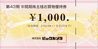 ビックカメラ.comお支払方法 株主優待券のご利用