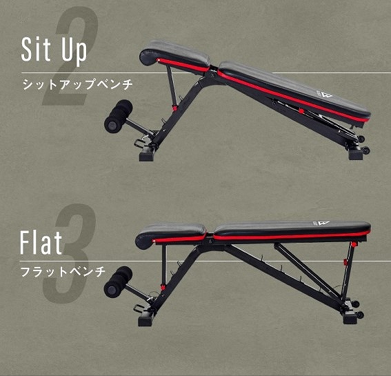 �V�b�g�A�b�v�x���`�F�ω׏d120kg�^�t���b�g�x���`:�ω׏d300kg