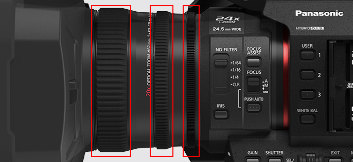 Panasonic HC-X20-K �f�W�^��4K�r�f�I�J���� 3�A�̃}�j���A�������O