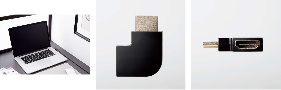 HDMI�[�q(�^�C�vA)�̌�����ς�����L���^�A�_�v�^�[(������)