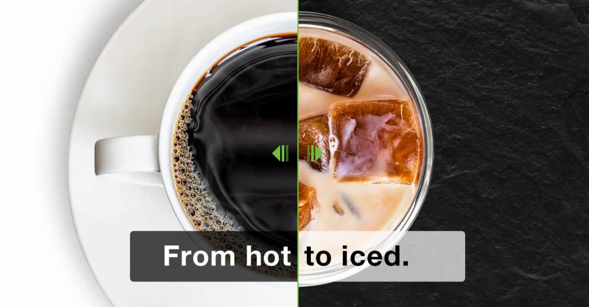 From hot to iced.