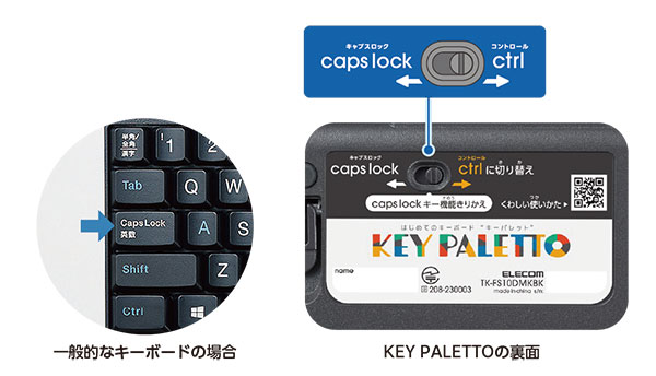 �����̌��ƂȂ�Caps Lock�@�\�𖳌�������X�C�b�`��