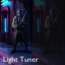 �`�����E�̖��邳�����߂�