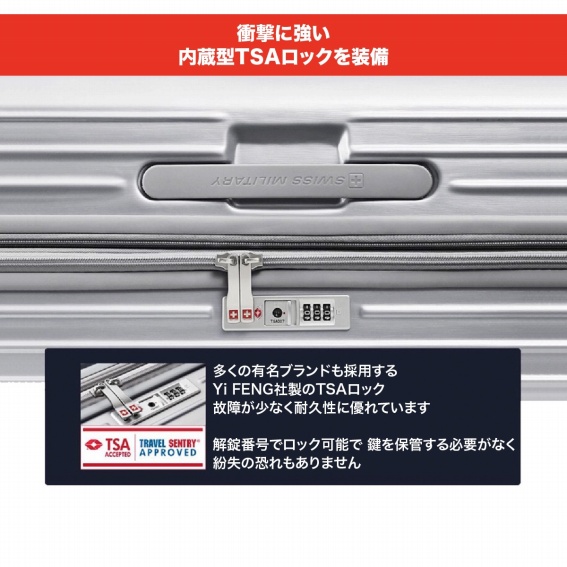 �Ռ��ɋ��������^TSA���b�N�𑕔�