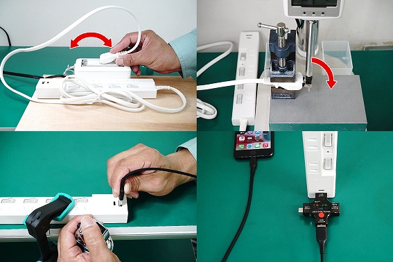 USB�|�[�g�ɑ΂��A�}���ϋv�����ƒʓd�m�F���s���A���Ȃ����Ƃ��m�F���܂����B