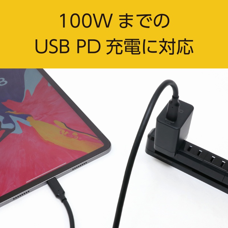 100W �܂ł� USB PD �[�d�ɑΉ�