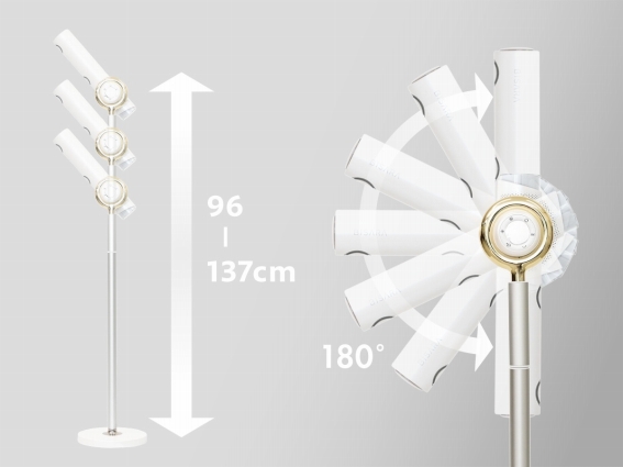 �g�p�V�[���ɍ��킹�Ď��R���݂ɒ��߂ł��鍂���Ɗp�x