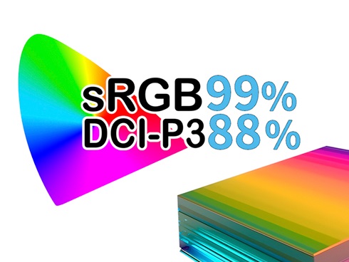 sRGB 99%,DCI-P3 88%̍LF