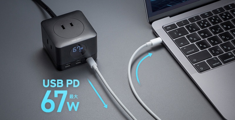 USB PD �ő�67W�Ή���USB Type-C��3�|�[�g����