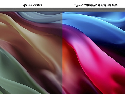 USB-C�ڑ����̖��邳