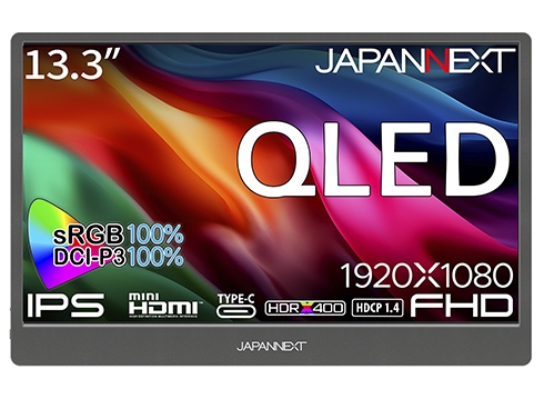 13.3�C���` QLED(�ʎq�h�b�g)�̗p �t��HD���o�C�����j�^�[