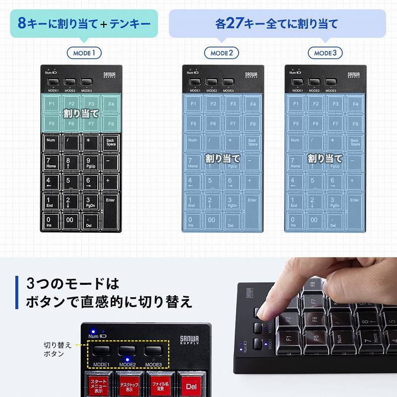 3�̃��[�h��؂�ւ��ā@�ő�62�L�[�Ɋ��蓖��