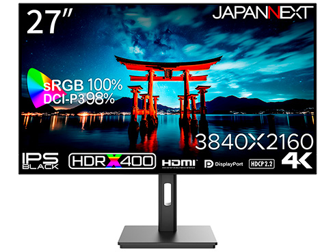 27�C���` IPS BLACK�p�l������ 4K�t�����j�^�[