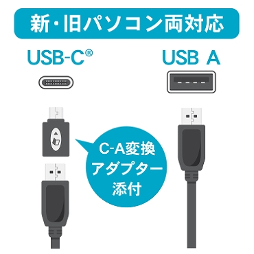 USB Type-C�^USB Standard A �R�l�N�^�[���ڂ̃p�\�R���Ή�