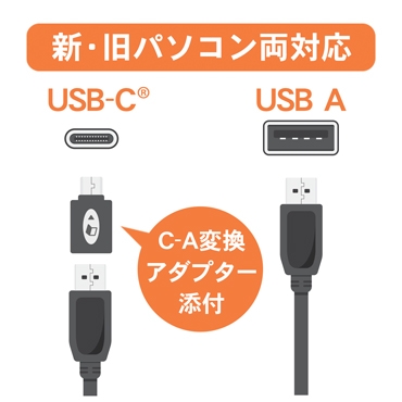 USB Type-C�^USB Standard A �R�l�N�^�[���ڂ̃p�\�R���Ή�