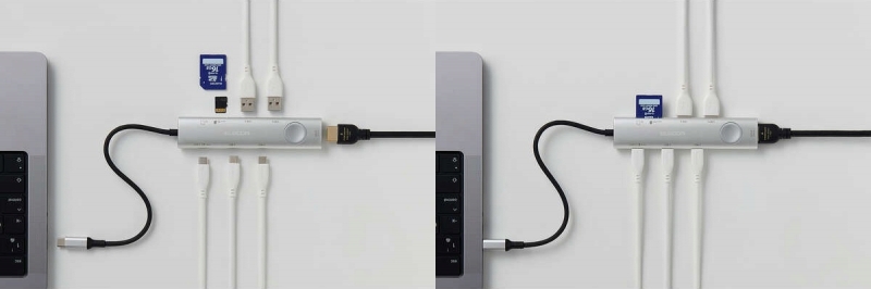 USB Type-C�|�[�g����ő�8�̃|�[�g�ɐڑ��ł���h�b�L���O�X�e�[�V����