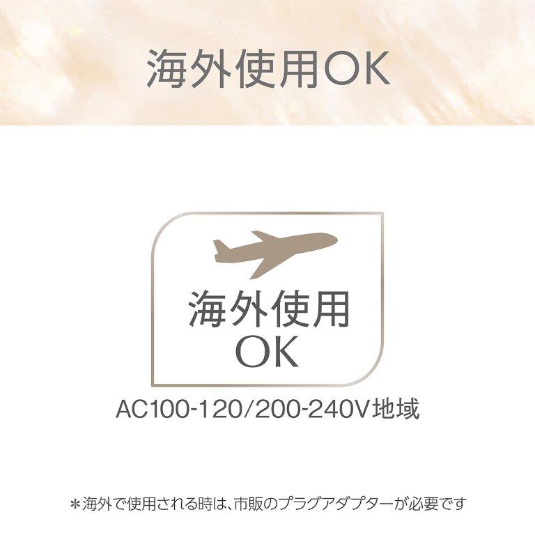 100-120V/200-240V�ɑΉ����Ă���̂ŁA�C�O���s�ł����S���Ă��g�����������܂�