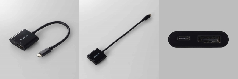 DisplayPort�R�l�N�^�[���ڂ̃f�B�X�v���C�Ȃǂɉf�����o�͂ł���ϊ��A�_�v�^�[