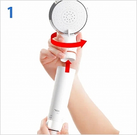 �V�����[�㕔����̕����i���j�ɉ񂵂Ď�O���A�g�p�ς݂̃J�[�g���b�W�����o���܂�