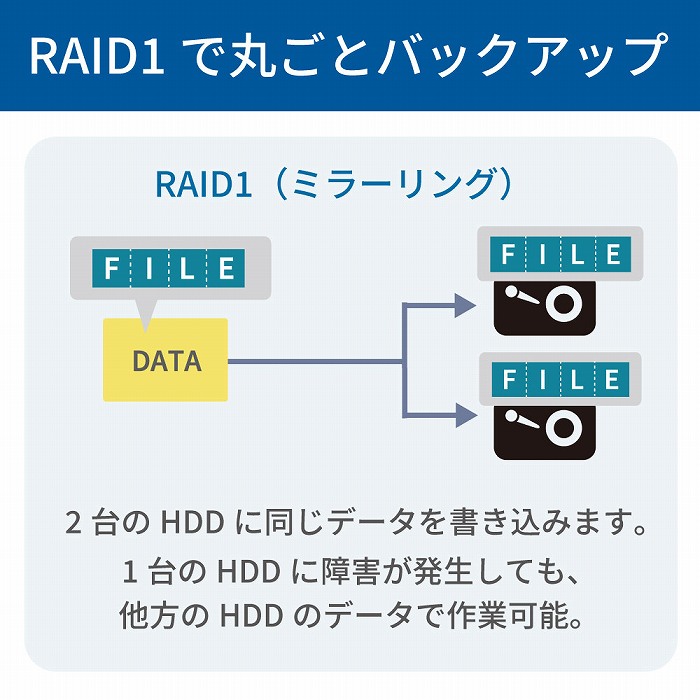 RAID1�i�~���[�����O�j��HDD�܂邲�ƃo�b�N�A�b�v