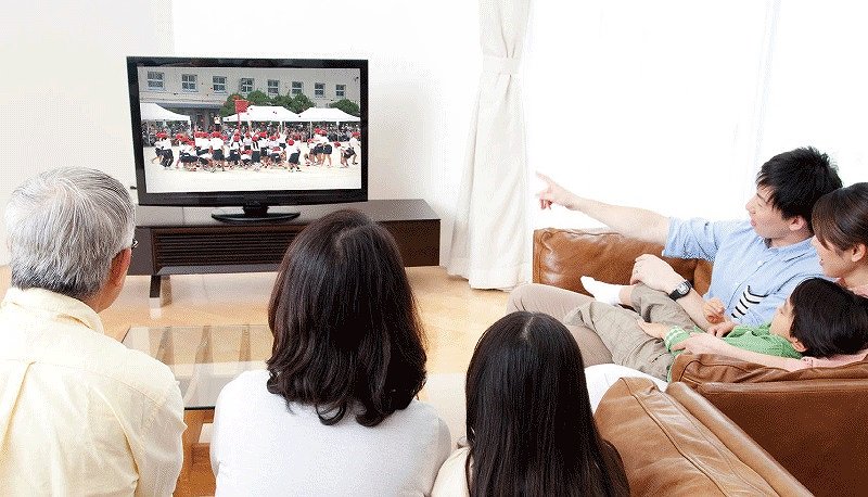 �e���r��ڑ����āA�v���o�̉f������ʂɉf��