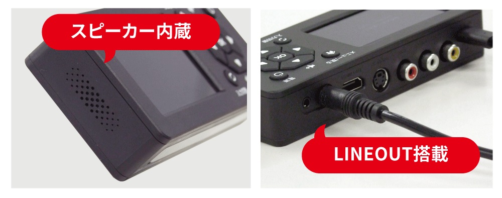 �����X�s�[�J�[���ځA�O���X�s�[�J�[�̗��p���\