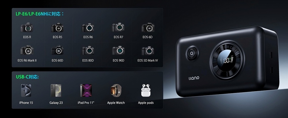 LP-E6/LP-E6N/LP-E6NH�Ɗ��S�Ή�