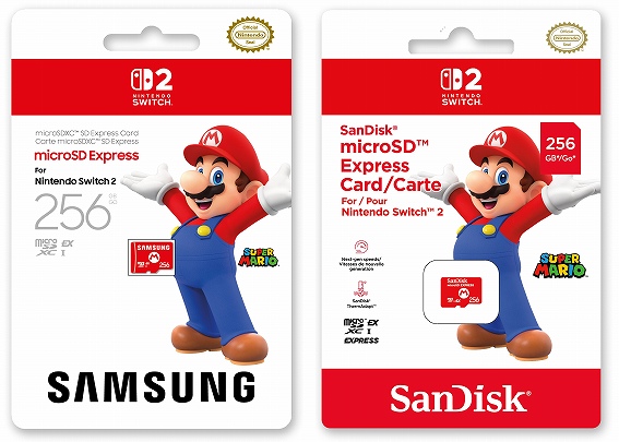 Nintendo Switch 2�Ŏg����SD�J�[�h�́umicroSD Express�J�[�h�v�i�ʔ��j�݂̂ł��B