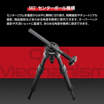 ��90&deg;�Z���^�[�|�[���@�\�ŁA���ՎB�e�⃍�[�A���O���B�e���X���[�Y�ɑΉ�