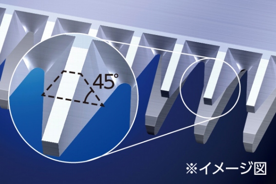 45�x�̉s�p�n�ŃX���[�Y�ɃJ�b�g