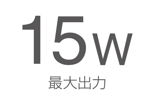 �ő�o��15W