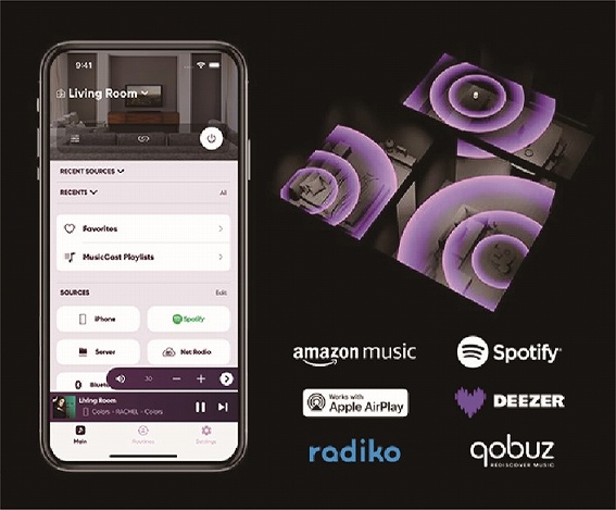 ���uQobuz�v�uDeezer�v�Ȃǂ̍ŐV���y�z�M�T�[�r�X�A�Ǝ��̃��C�����X�l�b�g���[�N�@�\�uMusicCast&reg;�v�ɑΉ�