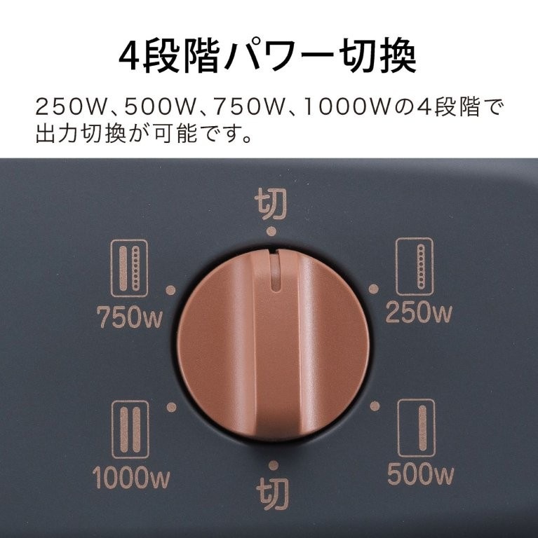 250W/500W/750W/1000W�@4�i�K�ؑ�