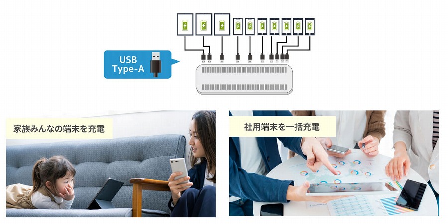 �}���[�d�Ή���USB10�|�[�g�[�d��