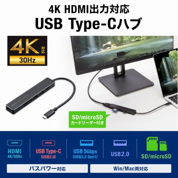 4K HDMI�o�͑Ή��@USB Type-C�n�u