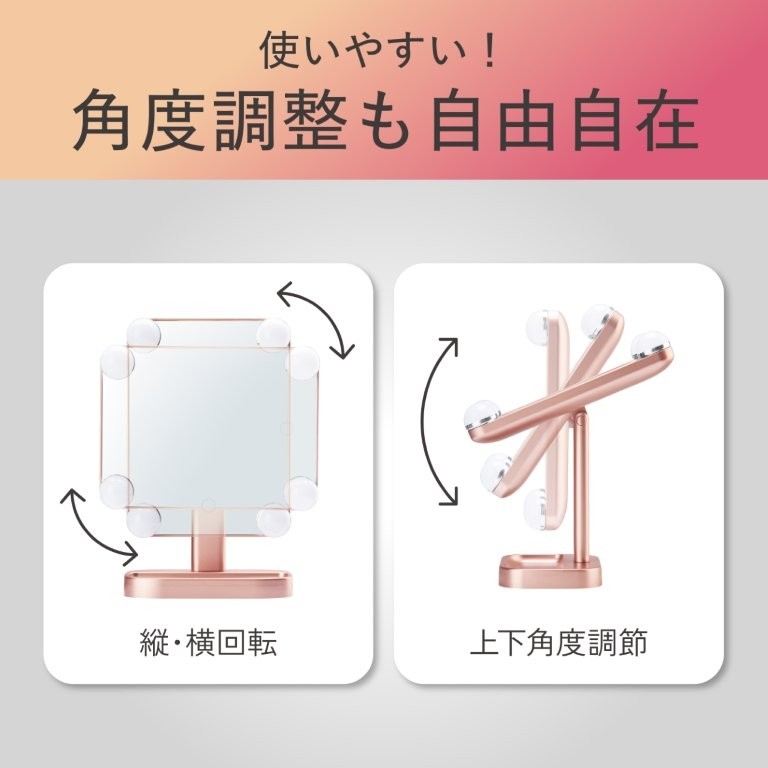 �~���[�̏c����]�A�㉺�p�x���߉\�̒u���ꏊ�I�΂��g���₷��