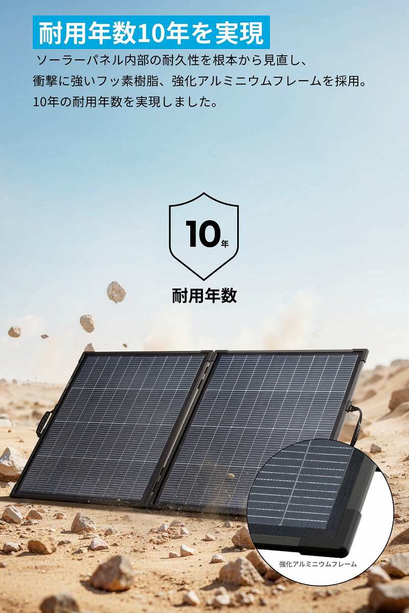 �A���J�[�E�W���p�� �\�[���[�p�l�� Solix PS200 Dual Portable Solar Panel ���i����04