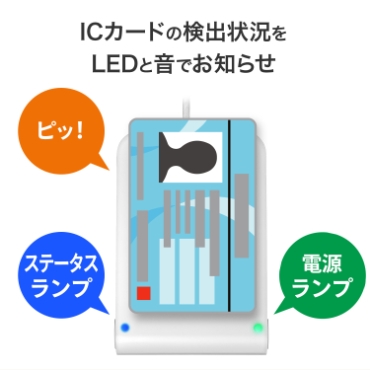 IC�J�[�h�̌��o�󋵂�LED�Ɖ��ł��m�点