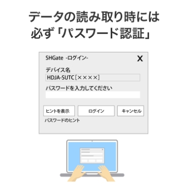 �f�[�^�̓ǂݎ�莞�ɂ͕K�� �u�p�X���[�h�F�؁v