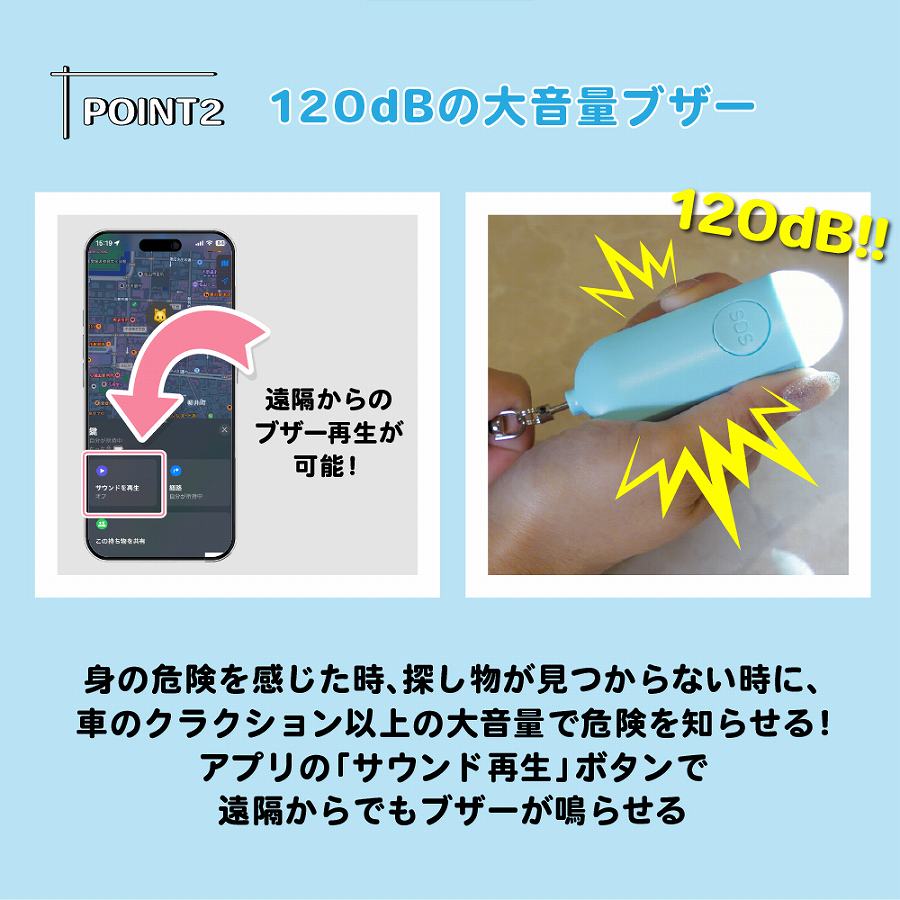 120dB�̑剹�ʃu�U�[