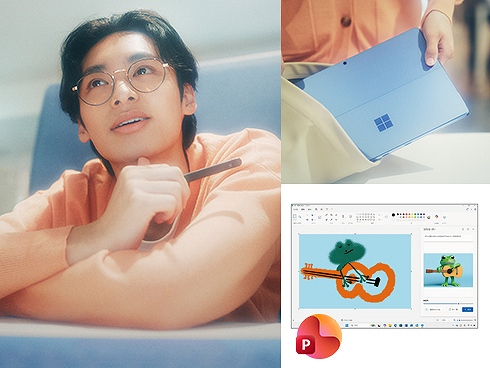 �V�����������f�� Surface Laptop 13 Microsoft �}�C�N���\�t�g �N�̃A�C�f�A���A�v�����̃X���C�h�ɁB