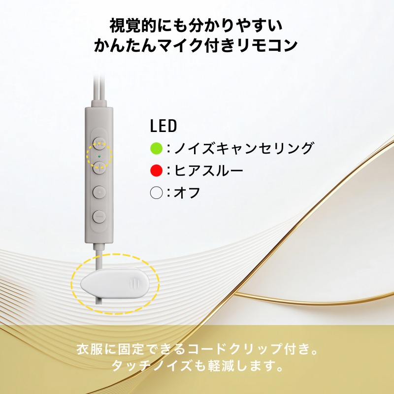 �m�C�Y�L�����Z�����O�@�\��ON/OFF��Đ��A���ʒ����Ȃǂ����񂽂񑀍�