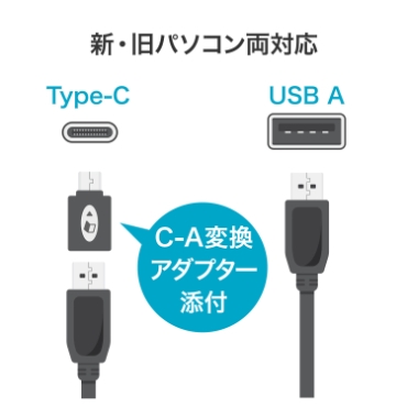 USB Type-C�^USB A�R�l�N�^�[���ڂ̃p�\�R���ɑΉ�
