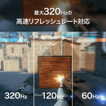 �ő�320Hz�̍������t���b�V�����[�g�Ή�