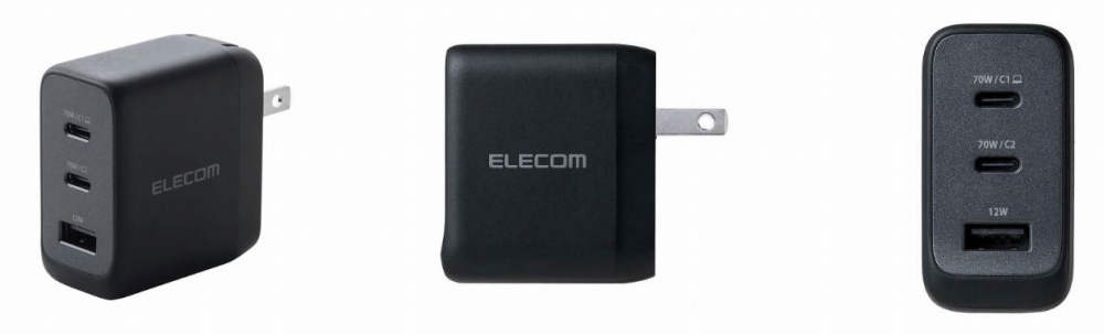 USB Type-C�|�[�g&times;2�AUSB-A�|�[�g&times;1�̍��v3�|�[�g����AC�[�d��