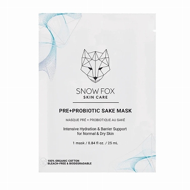 �ySAKE �}�X�N SNOWFOXSKINCARE�z�����ۂR��ނƂQ��ނ̔��y�G�L�X��z�������V�[�g�}�X�N�ŁA���������Ղ�ێ����܂�