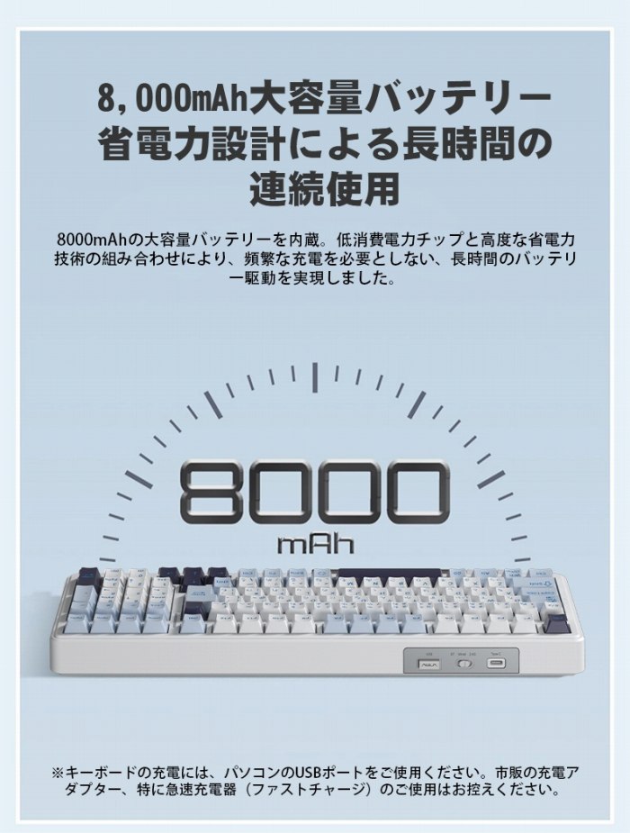 8000mAh��e�ʃo�b�e���[