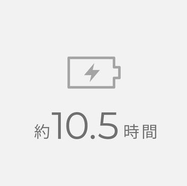 ��Ŗ�10.5���ԁA�ő啗�ʁi�^�[�{�j�ł���2.2���Ԃ̘A���g�p���\